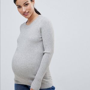 NWT ASOS Design Gray Maternity Sweater